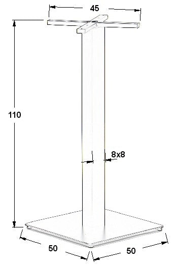 Pied de table en acier SH-5002-6/H/B