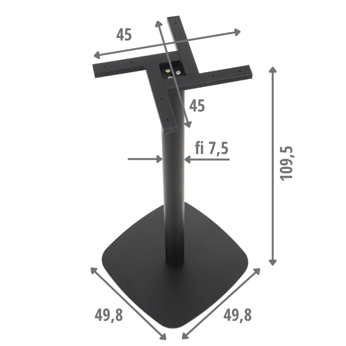 Pied de table en acier SH-3050-3/H/B