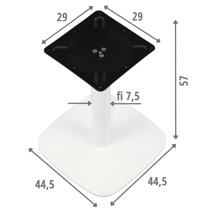 Pied de table en acier SH-3050-2/L/W