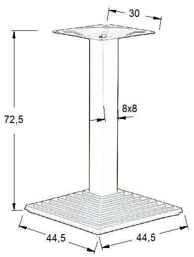 Pied de table en fonte SH-5014-6/B - 45x45 cm