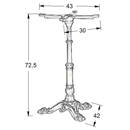 Pied de table en fonte SH-5051A/B