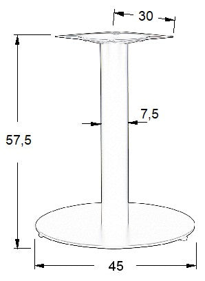 Pied de table en acier SH-5001-5/L/B - ∅ 45 cm