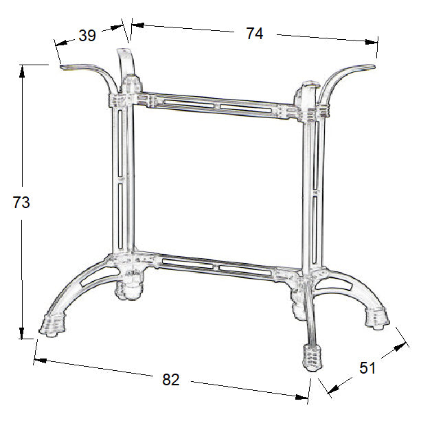 Pied de table en fonte SH-5027/B