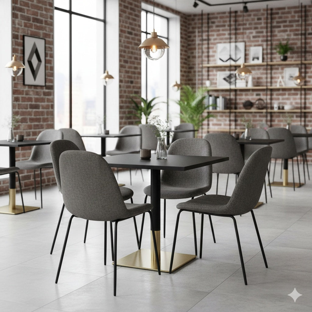 Pied de table en acier inoxydable SH-3002-5/GB gold/black