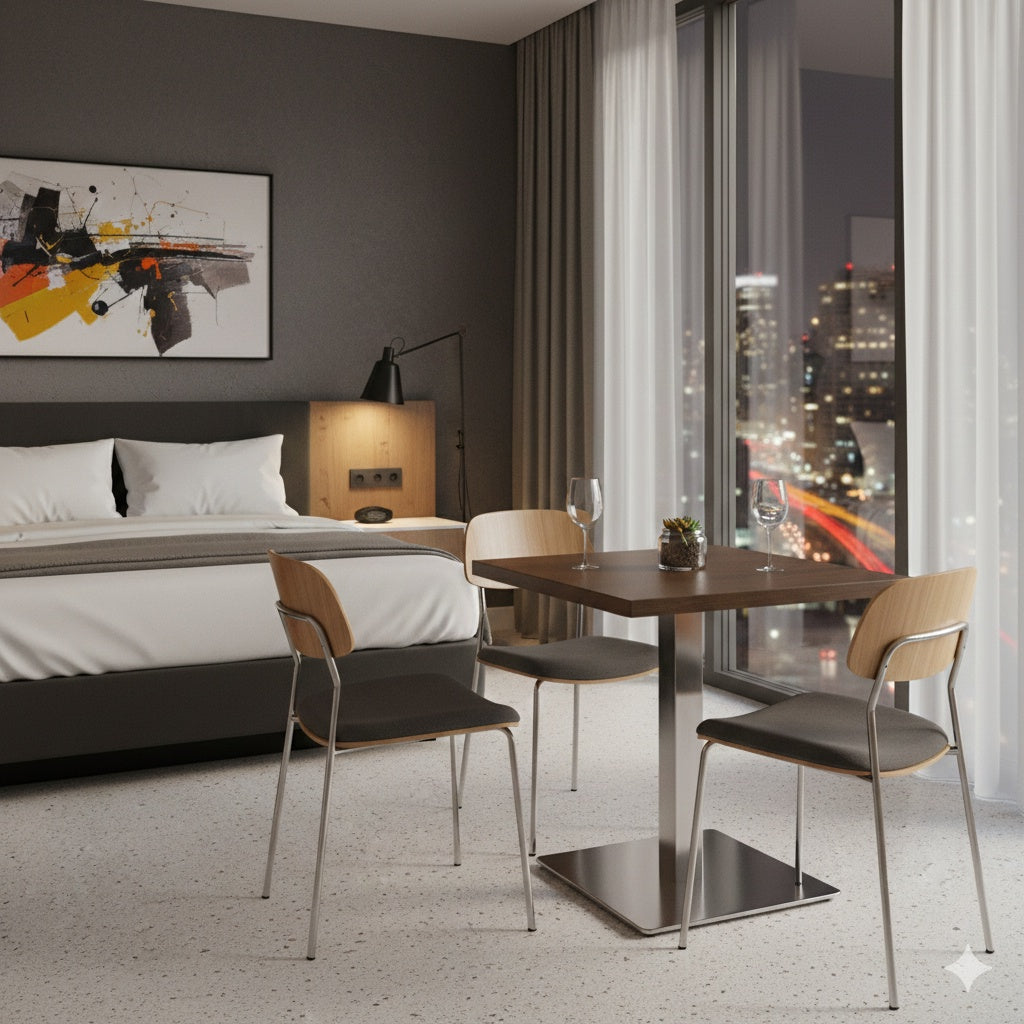 Pied de table en acier inoxydable SH-3002-5/60/S brushed