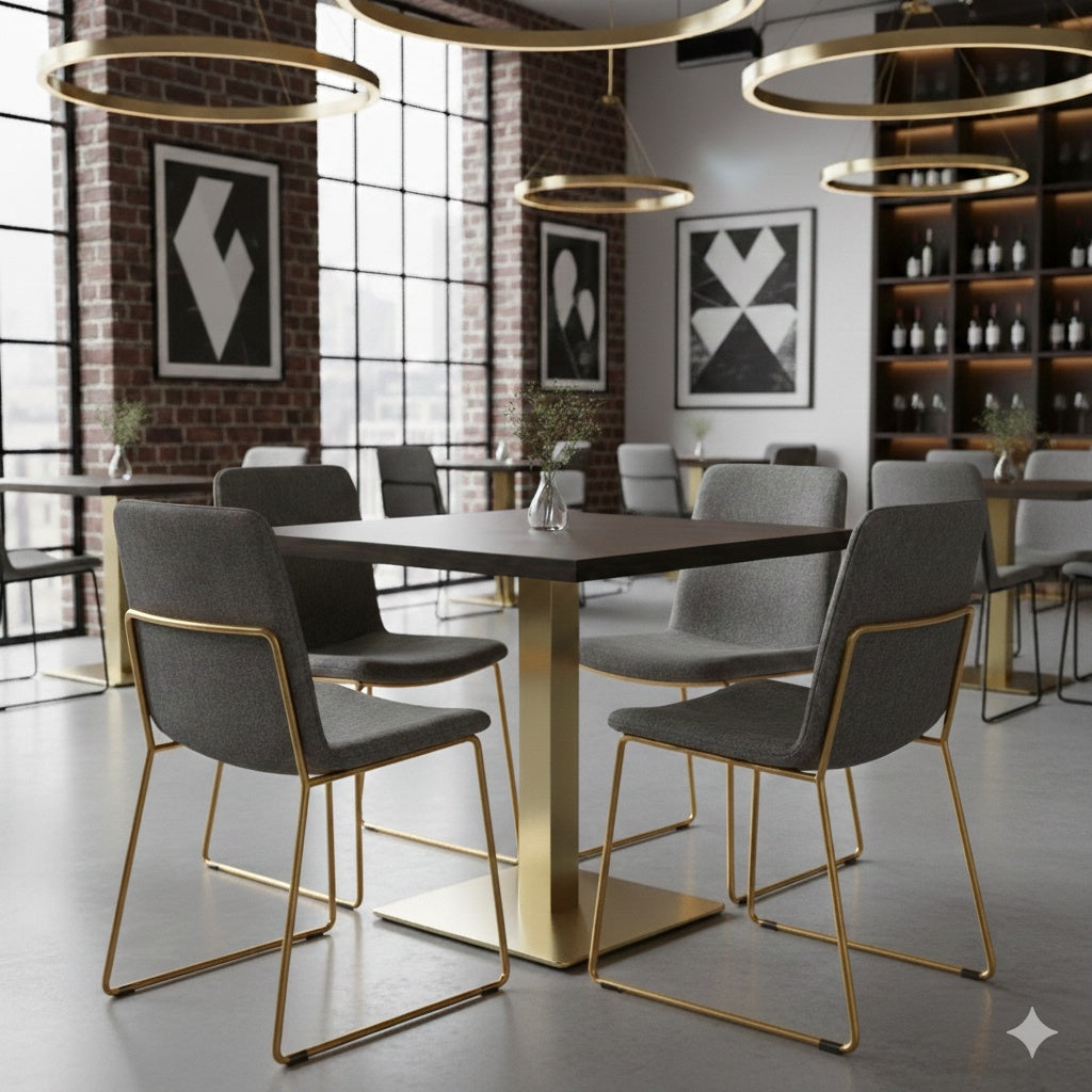 Pied de table en acier inoxydable SH-3002-5/G gold