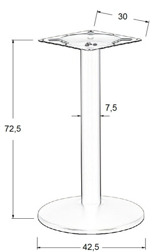 Pied de table en acier SH-4003-1/B - ∅ 42,5 cm